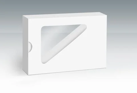 Single white box with die-cut hole on ground concept series イラスト素材