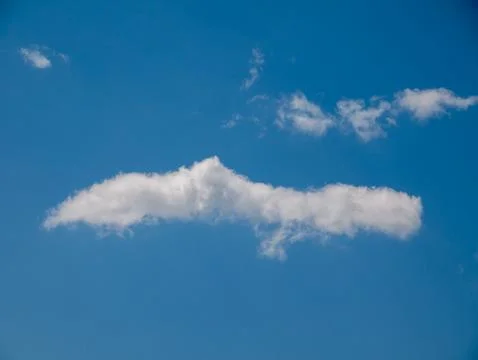 Single White Cloud in Blue Sky 写真素材
