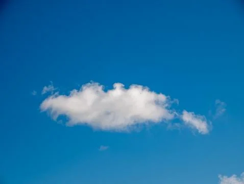 Single White Cloud in Blue Sky 写真素材