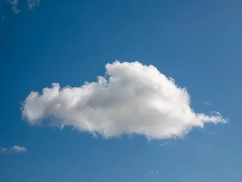 Single White Cloud in Blue Sky Stock Photos