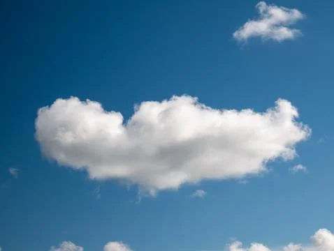 Single White Cloud in Blue Sky Stock Photos