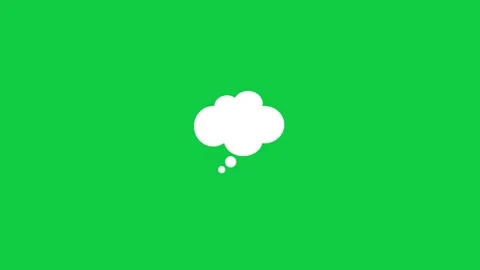 A single white cloud glowing on a green screen for simplicity. Video stock 299045615