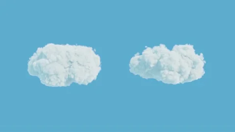 A single white cloud moves 360 Video stock 217428905