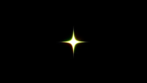 Single White Glitter Star with Twinkling Glow, Seamless 4K Loop Video stock 337789148