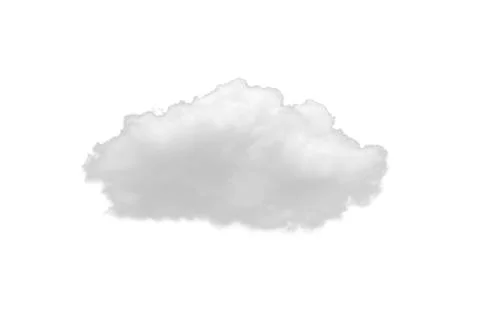 Single white nature cloud on clear blue sky background Stock Photos