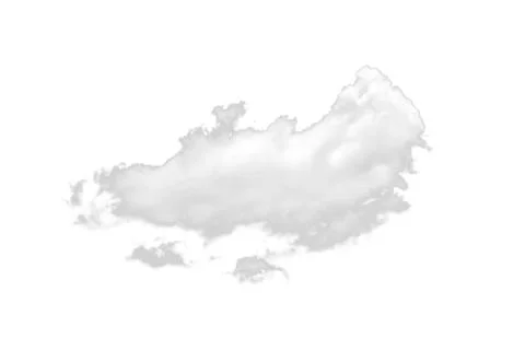 Single white nature cloud on clear blue sky background Photos