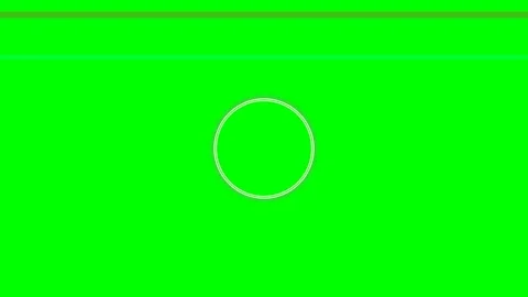 A single white outlined circle isolated on a vibrant green screen background Stock Footage 340263351