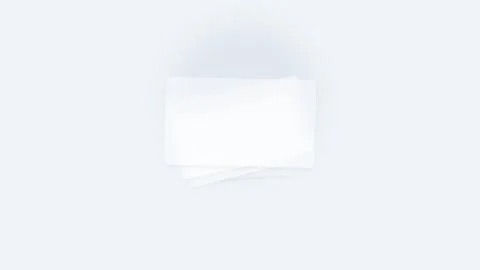 A single white rectangular box isolated on a completely plain white backgroun Vidéo 335149827