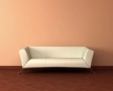 Single white sofa Ilustración de archivo