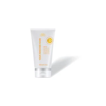 Single white sun screen tube Stock Illustration