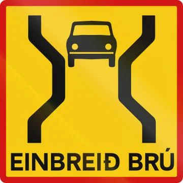 Single Width Bridge In Iceland Stock Illustration