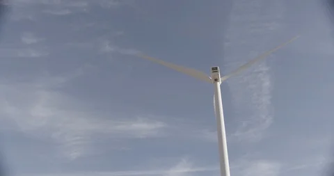 Single Wind Mill in Motion Stock Footage 89942425