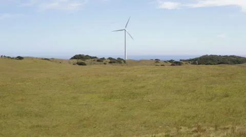 Single wind turbine  Stock Footage 52458606