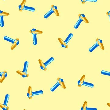 Single wind turbine isometric icon seamless pattern Stock Illustration