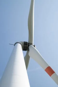 Single wind turbine Stock Photos