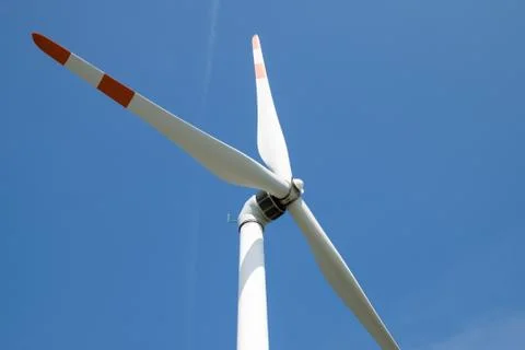 Single wind turbine Stock Photos