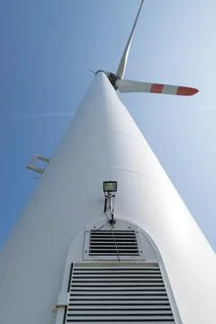 Single wind turbine Stock Photos