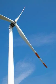 Single wind turbine Stock Photos