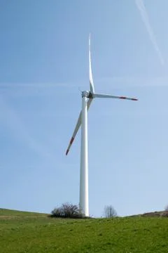 Single wind turbine Stock Photos