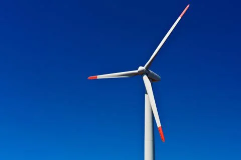 Single wind turbine Stock Photos