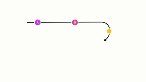 Single winding line with colourful circles on white background Stock Footage 201465211