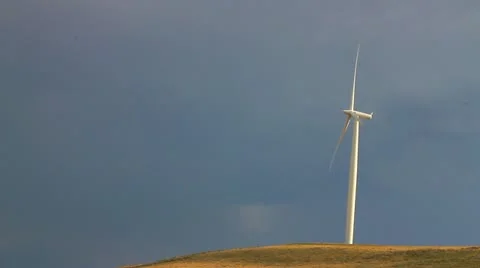 Single Windmill Stock Footage 11411370