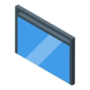 Single window frame allowing natural light into the room Stock Illustration