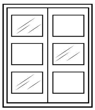 Single window Stock Illustration