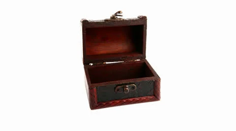 Single wooden chest Vídeos de archivo 25206285