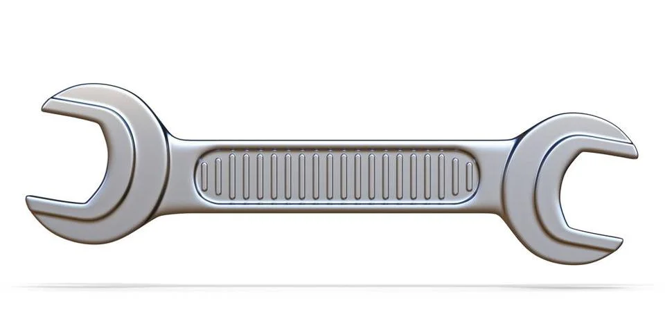 Single wrench tool 3D Single wrench tool 3D render illustration isolated o... Stock Photos