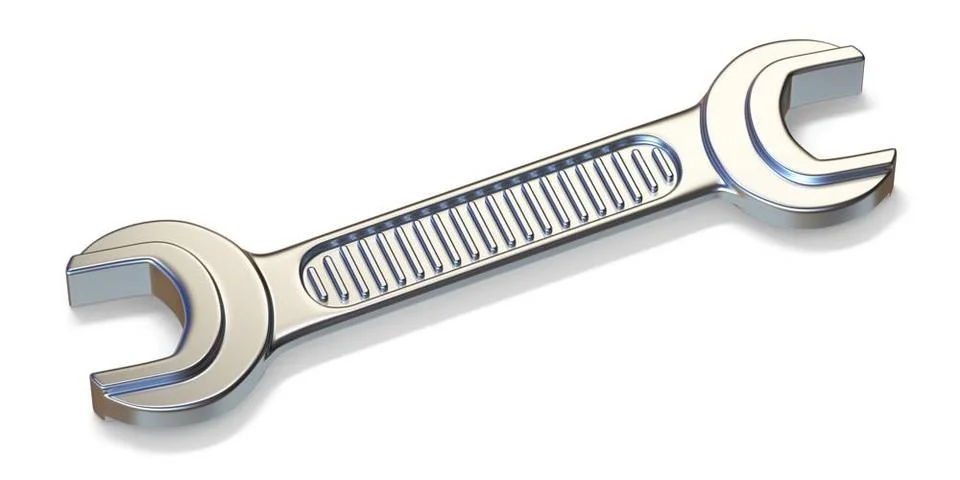 Single wrench tool 3D Single wrench tool 3D render illustration isolated o... Stock Photos