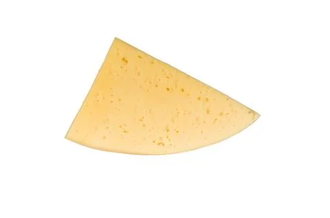 Single yellow cheese block Stock Photos