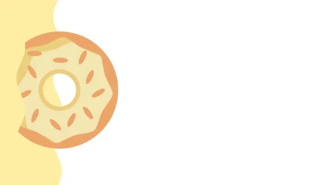 Single Yellow Glazed Donut Display Stock Footage 335637417