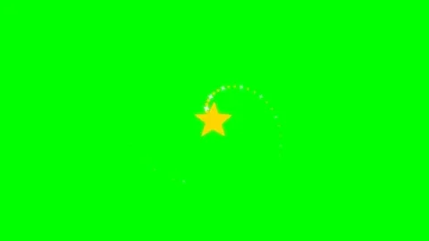 A single yellow star glowing with magical sparkling particles on green screen Stock Footage 340900740