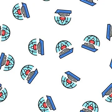 Singles cruise vector seamless pattern 스톡 일러스트