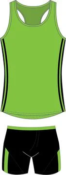Singlet Mock ups Vectors Stock Illustration