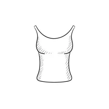 Singlet sketch icon Stock Illustration