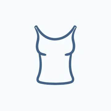 Singlet sketch icon Stock Illustration