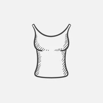 Singlet sketch icon Stock Illustration
