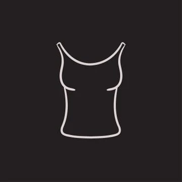 Singlet sketch icon Stock Illustration