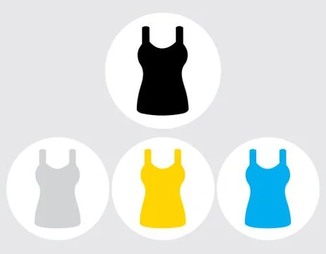 Singlet, sleeveless flat icon the circle Stock Illustration