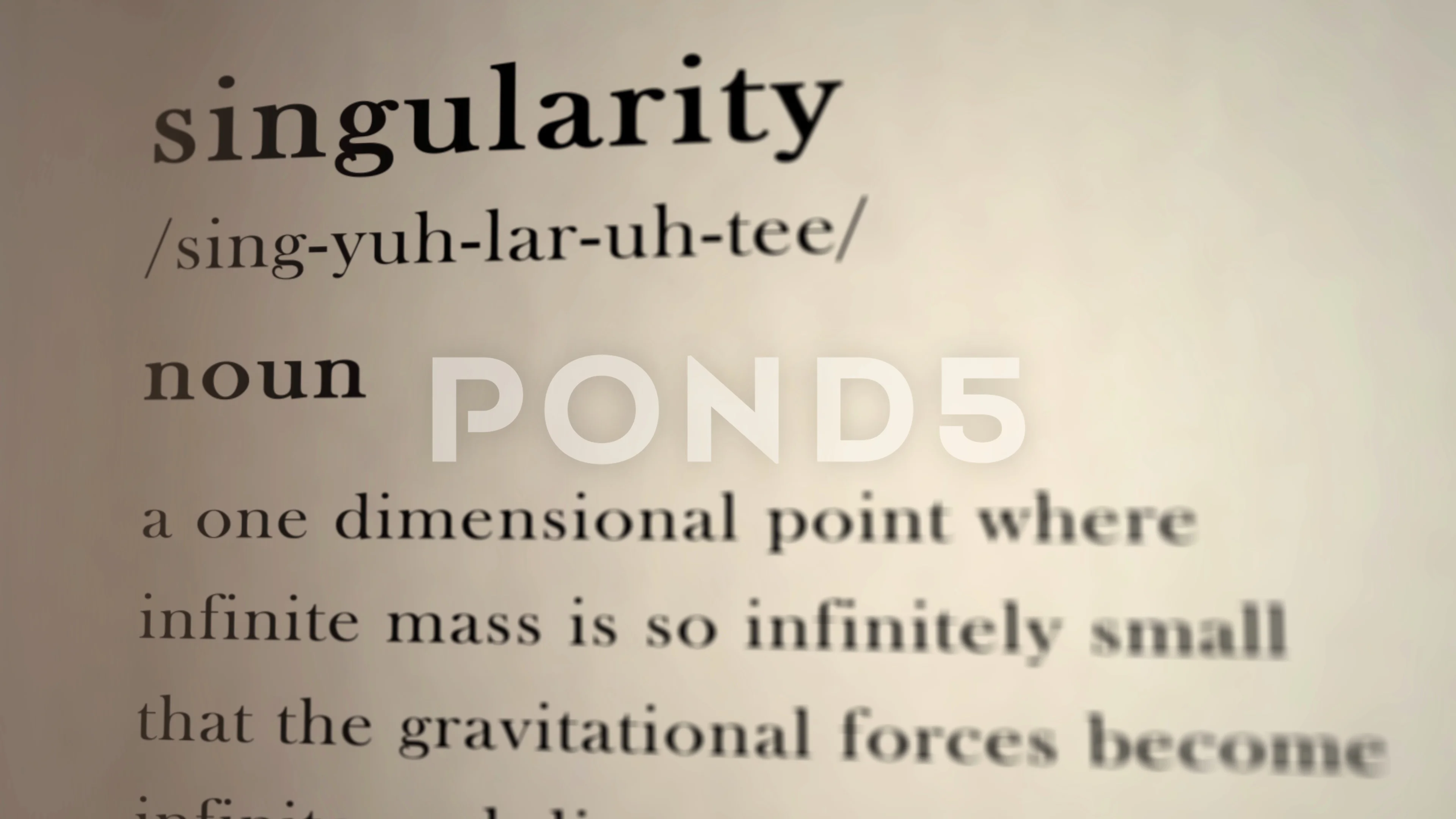 Singularity Definition Stock Video Pond5