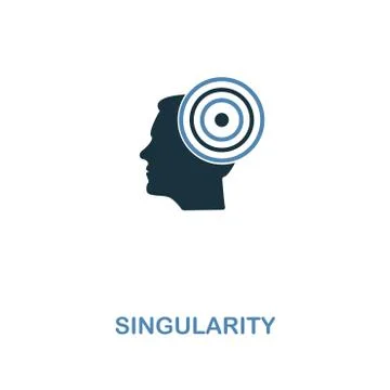 Singularity icon in two colors design. Premium style from artificial Stock Illustration