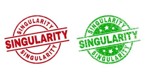 SINGULARITY Round Badges with Unclean Style イラスト素材
