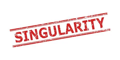SINGULARITY Stamp with Unclean Surface and Double Parallel Lines Stock Illustration