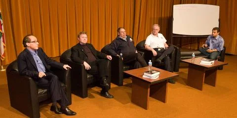 Singularity University First Meeting with Ames Center Director Pete Worden... Foto stock