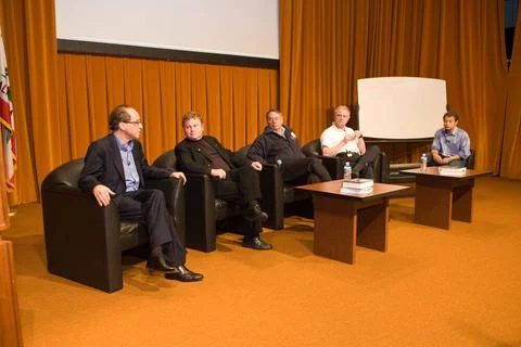 Singularity University First Meeting with Ames Center Director Pete Worden... Stock Photos