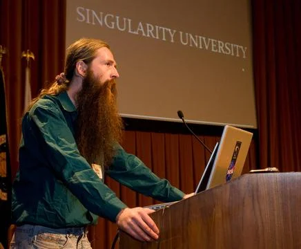 Singularity University First Meeting with Ames Center Director Pete Worden... Stock Photos