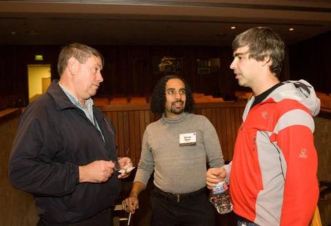 Singularity University First Meeting with Ames Center Director Pete Worden... Stock Photos