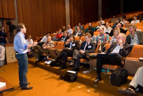 Singularity University First Meeting with Ames Center Director Pete Worden... Foto stock